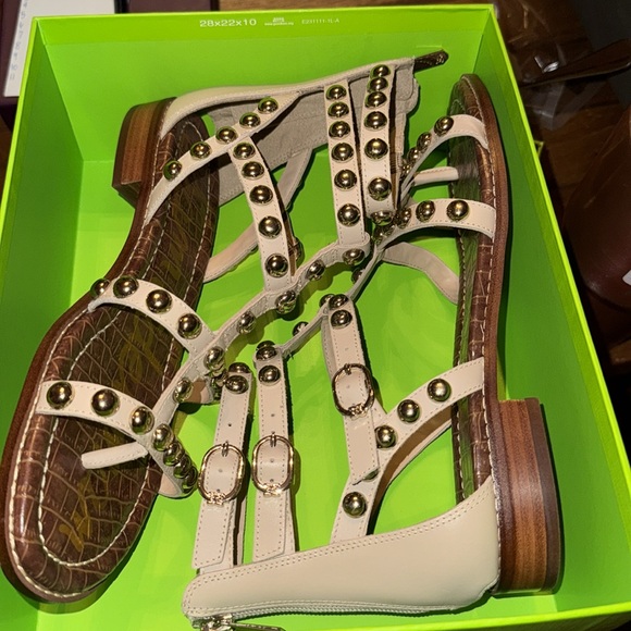 Sam Edelman • Women’s Estella Studded Gladiator Sandal • Size 8.5 • Sandshell • - Picture 4 of 17